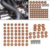 Unbranded Orange Engine Bolt Topper Caps Cover For Harley Touring