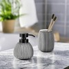 WENKO Pascoli Soap Dispenser Elegant Freestanding Ceramic Dispenser for Bathroom