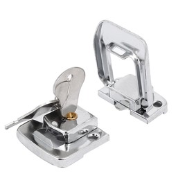 sourcingmap Toolbox Jewelry Box Toggle Latches Catch Hasp Lock Silver Tone 2pcs w Keys