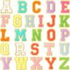 26 PCS Chenille Letters Iron on Patches, CCOZN Colorful Chenille