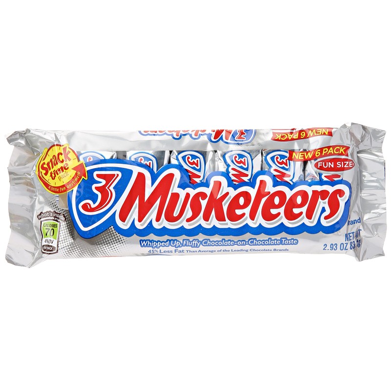 Mars Chocolate 3 Musketeers Fun Size Chocolate, 6 ct