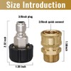 Napredak Pressure Washer Quick Connect Fitting, M22-15mm to 3/8 inch