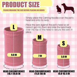 Dog Calming Hoodie Head Cover Sleeves, Dog Ear Covers for Noise Protection, Dog Ear Wrap for Dog Anxiety Relief and Calming, Dog Ear Muffs for Dogs Pet Neck and Ear Warmer (Medium, Pink)