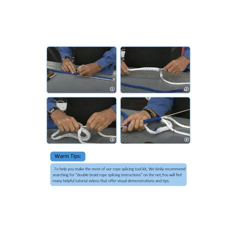 XIALUO Rope Splicing Tool Kit for Double Braid Ropes