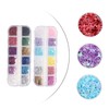 Healeved 6sets Shiny Glitter Nail Sequins Paillette for Manicure Art