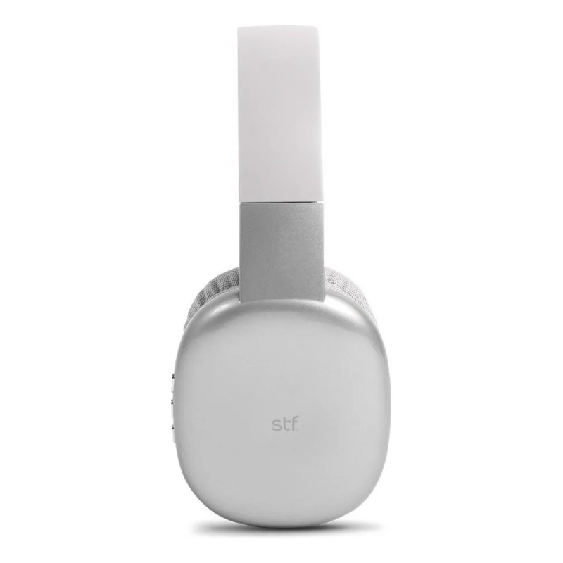 Audífonos Inalámbricos Diadema Compatible Con Micrófono Aurum Stf Color Gris