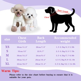 Yaopelky Pet Clothes for Small Medium Dogs Cat Daisy Flower Prints Dog Shirts Long Sleeve Ruffle Puppy Clothes Dog Pajamas for Chihuahua Shih Tzu Yorkie (Purple, L)