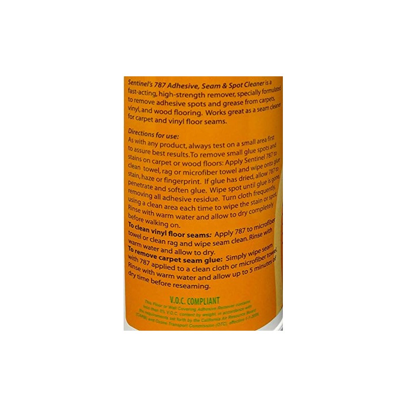 Sentinel 787 Adhesive, Seam and Spot Cleaner 32 Ounce Bottle
