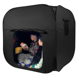 lukidoki Sensory Tent for Kids & Adults with Autism, ADHD, SPD - CPC Certification Extra Big 47x47in Calm Corner Helps Children Relax, Reduce Anxiety - Portable Pop-up Blackout Hideout Play Tent Toys