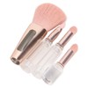 4 in 1 Makeup Brush Simple Elegant Portable Transparent Handle
