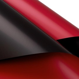 LeZakaa 20 Sheets Flower Wrapping Paper - Waterproof Reversible Floral Bouquet Paper - Black and Burgundy Design for Mother's Day, Parties, Birthdays, Weddings, Graduations, Valentine's Day