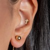 Pierced Owl - 16G Stainless Steel Internally Threaded CZ Crystal