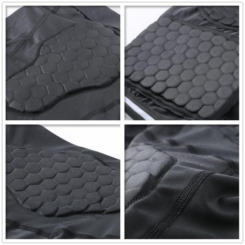 DGYAO Padded Comprssion T Shirt, Mens Rugby Safe Guard Top