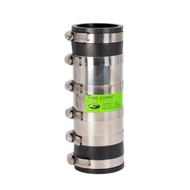 Fernco 2-inch XL Flexible Pipe Coupling Connector Fitting with Stainless Shield, Below Ground Plastic, Cast Iron, Steel