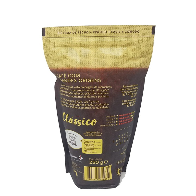 Sical Portuguese Clasico Normal Ground Coffee Cafe 5 Estrelas 250g