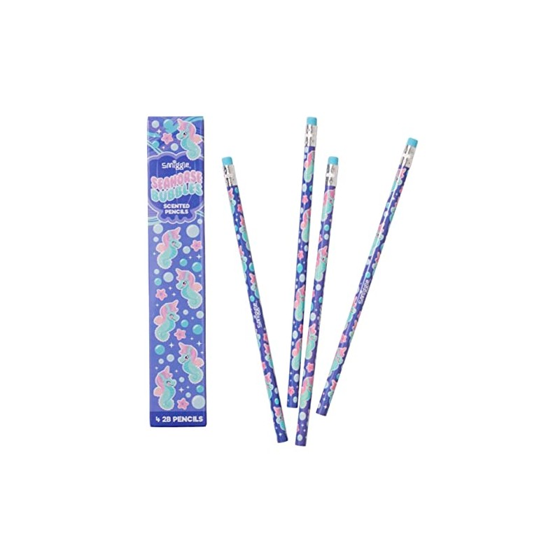 Smiggle Pencils x 4 Pack Scented Wooden With Eraser Top
