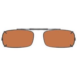 Shade Control Visionaries Polarized Clip on Sunglasses - True Rec - Bronze Frame - 56 x 35 Eye
