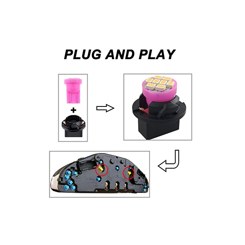 LED blancas para instrumentos de tablero T10 194 168 de