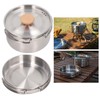 Cooking Pot and Pan Set 304 Stainless Steel Portable Camping