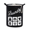 Foldable Fabric Laundry Basket Cotton Laundry Large Bag Collapsible Storage