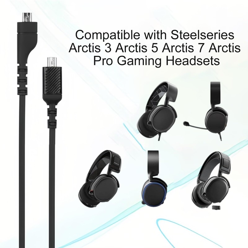 Elitecran Replacement Headset Sound Cable Compatible with SteelSeries Arctis 7