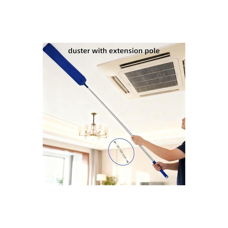 Retractable Gap Dust Cleaner for Hard-to-Reach Spaces