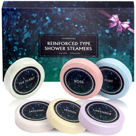 CHSEEO Shower Steamers Aromatherapy, 6 PCS Six Floral Scents Shower Bombs with Essential Oils for Girl Women Relief Gift, for Self Care and Body Restore Shower Steamer