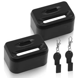 Car Buckle Protection, 2 Car Belt Locks, Seat Belt Lock Cover, Child Safety Belt Locks, Kids Seat Belt Lock Secure, Prevents Buckling While Driving (Black)