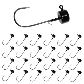 Reaction Tackle Mushroom JigHead 3/16oz - 25 Pack - Black
