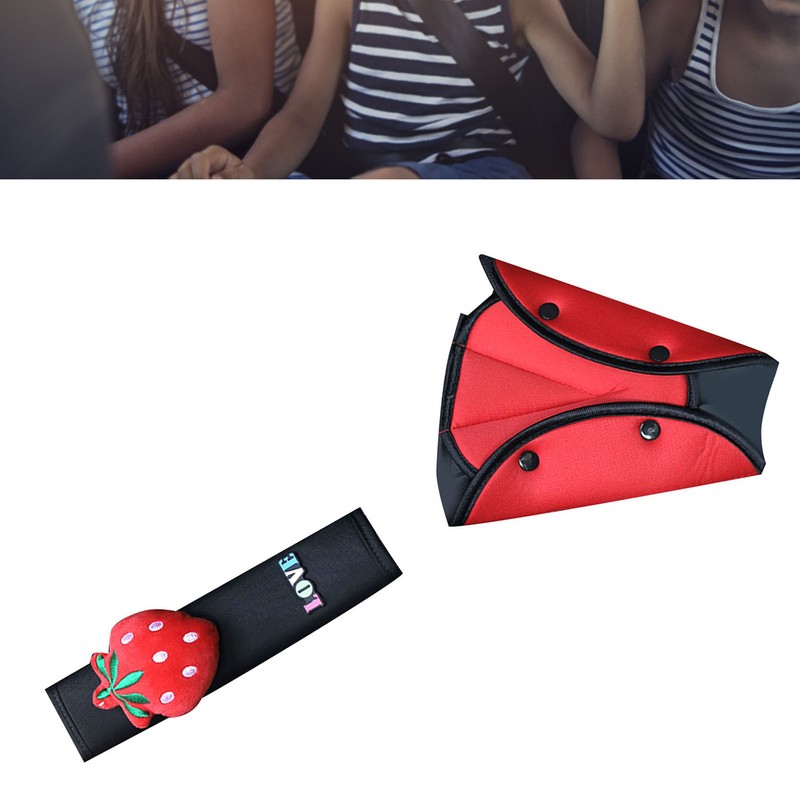 Car Seatbelt Cushion Pad Cute Soft Thick Polyester Kids Car