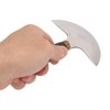 Leather Round Head Knife Walnut Wooden Handle Large Double Sided
