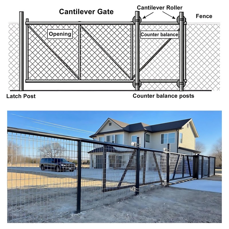 Mini Cantilever Gate Rollers – Durable Cast Steel Rolling Hardware
