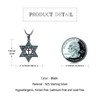Kootwo Star of David Necklace 925 Sterling Silver Black Cross