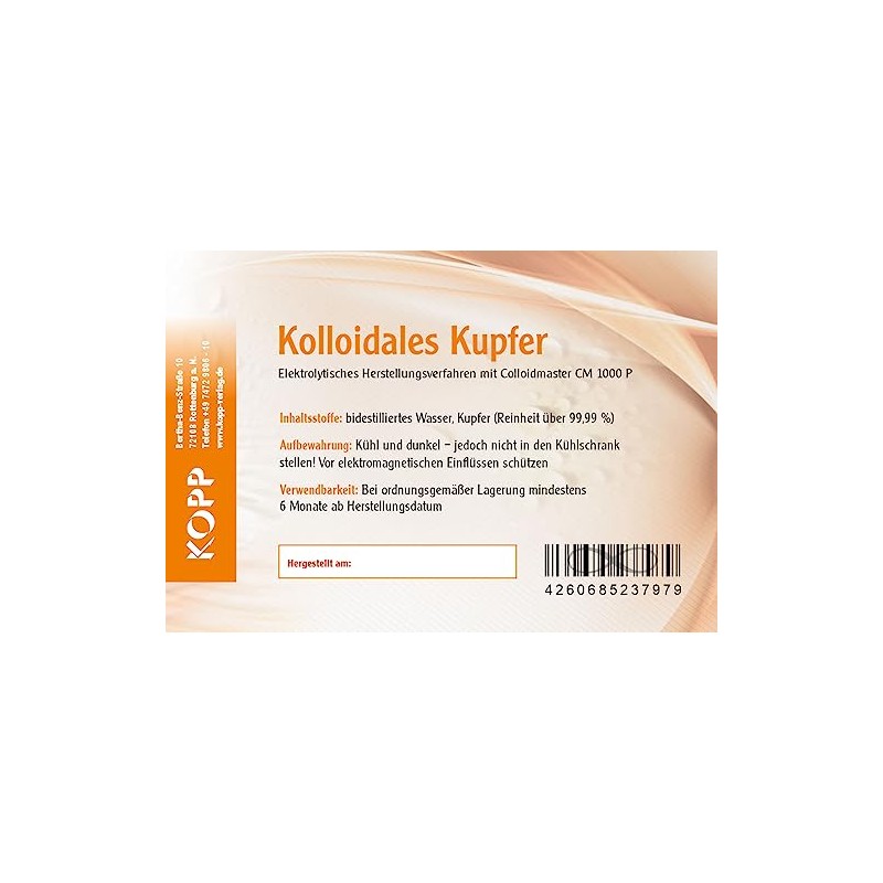 Colloidal Copper Concentration 10 ppm | 250 ml | Purity