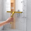 Shower Squeegee for Glass Door 12-Inch Stainless Steel Bathroom Squeegee