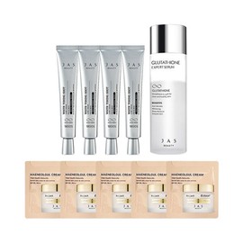 Jas White Toning Shot Freckle Cream 40ml x4 + Expert Serum 130ml + 5 Samples / 쟈스 화이트 토닝샷 기미크림 40ml x4 + 엑스퍼트 세럼 130ml + 샘플5매