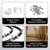 SCREWBOX® Cable Clips, 400 Pcs Durable White Wire Clips -4/6/8/10mm,