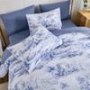 WONGS BEDDING Blue omforter Set King,7 Pieces Bed in a