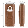 COOL KNIGHT Leather Cigar Case - Cedar Wood Lining Travel