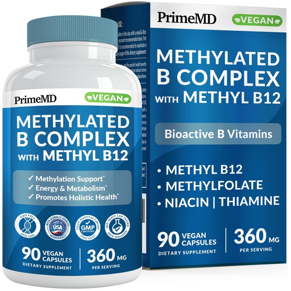 Methylated B Complex with Methylfolate and B12 Methylcobalamin 1000 mcg