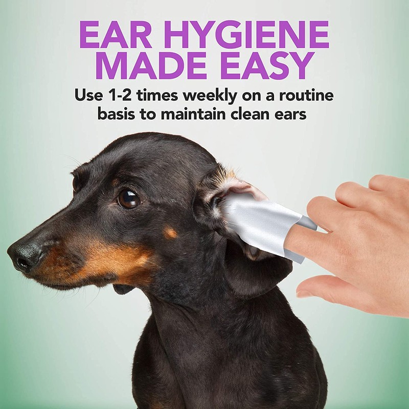 Vet's Best Ear Relief Finger Wipes | Ear Cleansing Finger