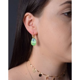 MŚ 1997 MENNICA ŚWIDNICKA Earrings 925 Silver with Necklace Women's Set – Gold-Plated 24 K – High-Quality Zircons – Jewellery Chain Women's Earrings Set with Necklace Ideal Gift Idea, Sterling Silver,