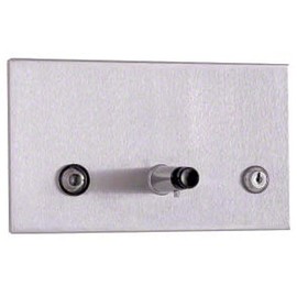 Bobrick 306 TrimLineSeries 304 Stainless Steel Recessed Soap Dispenser with Soap Vessel, Satin Finish, 45 oz Capacity, 9-1/2" Width x 5-1/2" Height