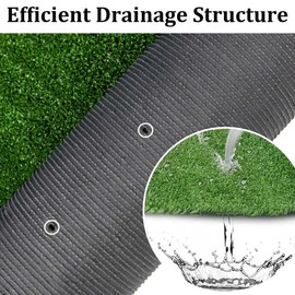 DSDESHU Artificial Grass Turf Lawn 3FT x 10FT, 0.4" Pile Height Fake Grass Rug for Indoor Outdoor Patio, Balcony, Yard, Garden Landscape, Synthetic Grass Mat with Drainage Holes
