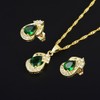 RIZILIA Jewelry Set for Women - Pear Cut Simulated Green