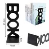 Gotetiso Pack of 2 Bookend Book Holder Black Bookends Metal