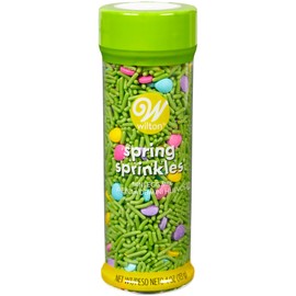 Wilton Easter Sprinkles Mix with Eggs & Grass, Colorful with Mini Egg Sprinkles for Decorating Cupcakes, Cookies & Cakes, Fun Spring Baking Decoration, 4 oz.