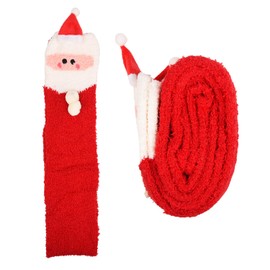 AOVNA Christmas Knee High Socks Cartoon Thigh High Socks Fuzzy Over Knee Socks Xmas Party Costumes Accessories for Women Girls (Santa Claus)