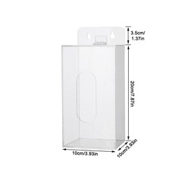 Supertool Mask Dispenser Box Holder, Clear Acrylic Disposable Face Mask and Glove Dispenser Storage Box Holder with Lid for Laboratory, Kitchen & Restaurant - S