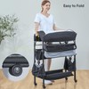 Portable Baby Changing Table with 2 Storage Baskets, BabyBond Foldable